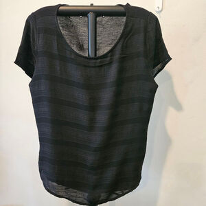 Women's Ann Taylor Factory Short Sleeved Top Size M Black